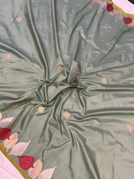 Banarasi Semi Katan Silk Saree with Tilfi Meena Border