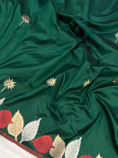 Banarasi Semi Katan Silk Saree with Tilfi Meena Border