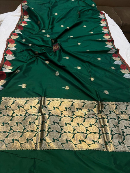 Banarasi Semi Katan Silk Saree with Tilfi Meena Border