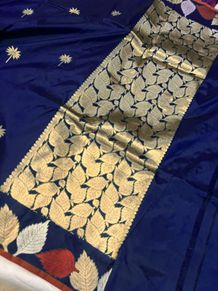 Banarasi Semi Katan Silk Saree with Tilfi Meena Border