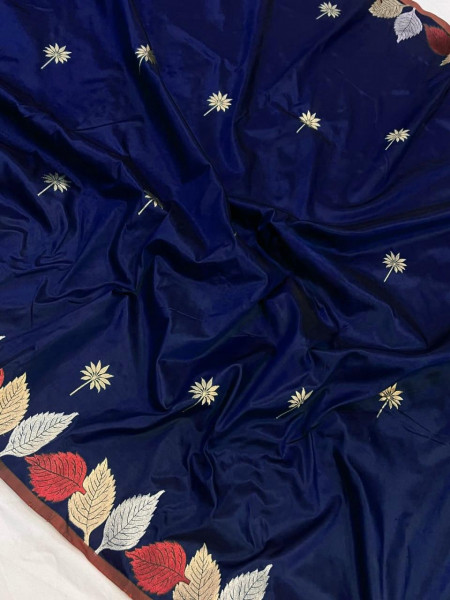 Banarasi Semi Katan Silk Saree with Tilfi Meena Border