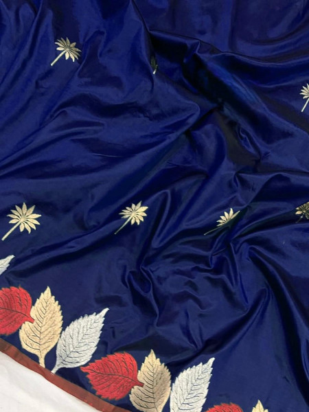 Banarasi Semi Katan Silk Saree with Tilfi Meena Border