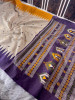 Banarasi Raw Silk Saree with Hand Print