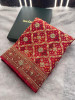 Pure Viscose Silk Banarasi Zardozi Handwork Work Bandhani Saree