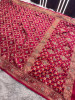 Pure Viscose Silk Banarasi Zardozi Handwork Work Bandhani Saree