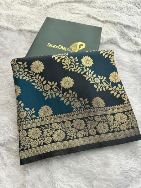 Banarasi Katan Silk Rangkat Saree With Heavy Zari Richpallu