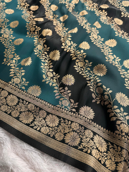 Banarasi Katan Silk Rangkat Saree With Heavy Zari Richpallu