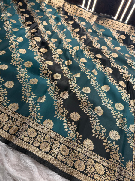 Banarasi Katan Silk Rangkat Saree With Heavy Zari Richpallu
