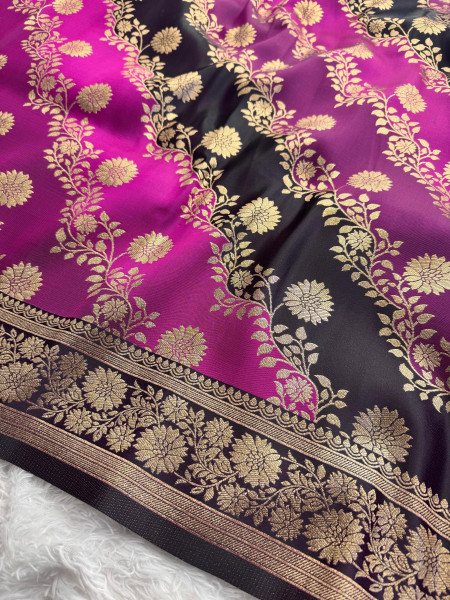 Banarasi Katan Silk Rangkat Saree With Heavy Zari Richpallu