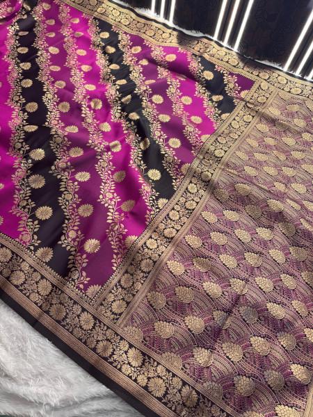 Banarasi Katan Silk Rangkat Saree With Heavy Zari Richpallu