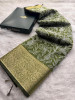 Never Seen Before Premium Linen Silk Chikankari Saree