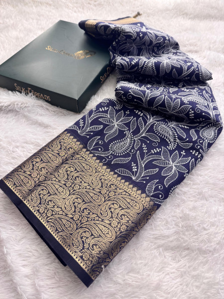 Never Seen Before Premium Linen Silk Chikankari Saree