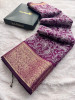 Never Seen Before Premium Linen Silk Chikankari Saree