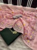 Semi Pure Silk Resham Embroidery Work Saree With Designer Embroidery Pallu
