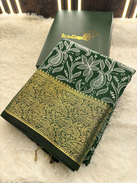 Never Seen Before Premium Linen Silk Chikankari Saree