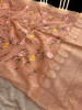 Semi Pure Silk Resham Embroidery Work Saree With Designer Embroidery Pallu