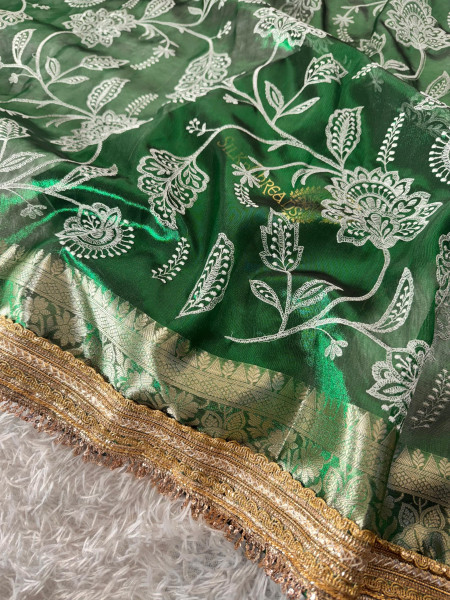 Never Seen Before Premium Tissue Chikankari Saree