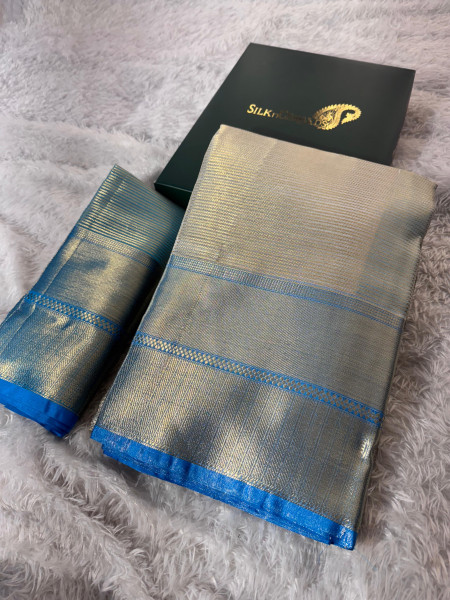 Banarasi Premium Silver and Gold Zari Tissue Silk Saree