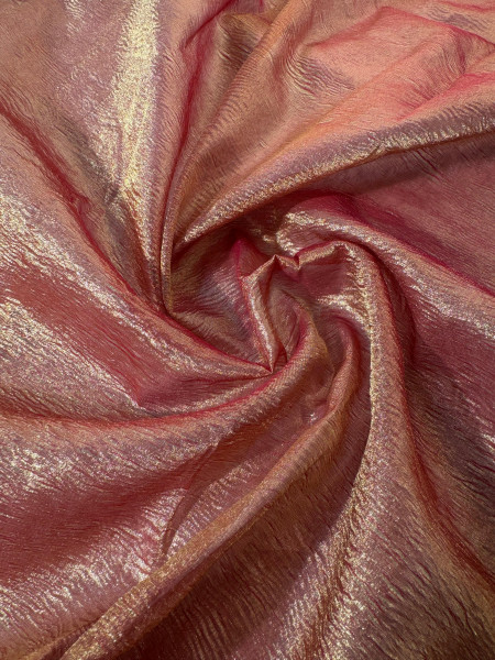 Premium Banarasi Tissue Silk Saree with Hand Crush Pattern