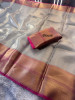 Banarasi Premium Silver and Gold Zari Tissue Silk Saree