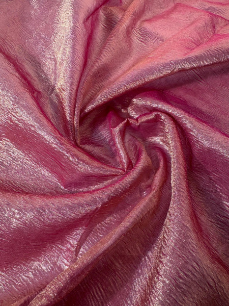 Premium Banarasi Tissue Silk Saree with Hand Crush Pattern