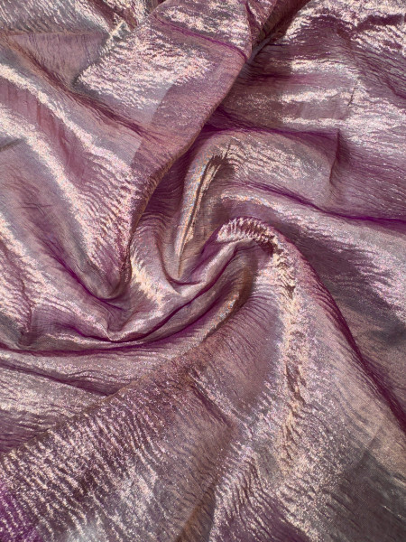 Premium Banarasi Tissue Silk Saree with Hand Crush Pattern