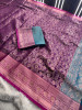 Banarasi Silk Zari Jaal Meenakari Weaving Saree With Swarovski Crystal Work