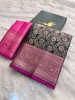 Banarasi Silk Zari Jaal Meenakari Weaving Saree With Swarovski Crystal Work