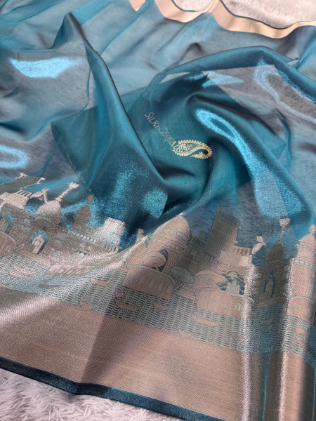 Ganga Ghat Premium Tissue Silk Saree