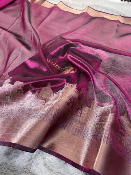 Ganga Ghat Premium Tissue Silk Saree