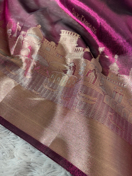 Ganga Ghat Premium Tissue Silk Saree