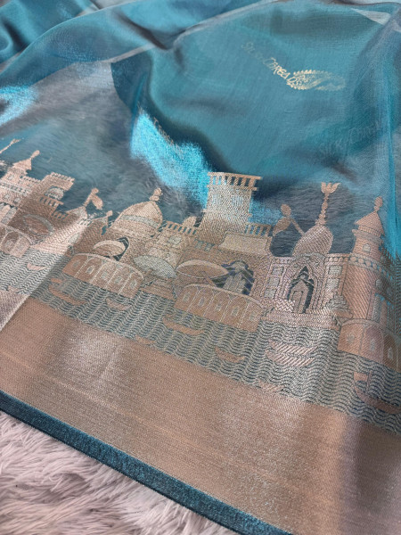 Ganga Ghat Premium Tissue Silk Saree