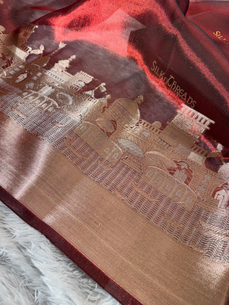 Ganga Ghat Premium Tissue Silk Saree