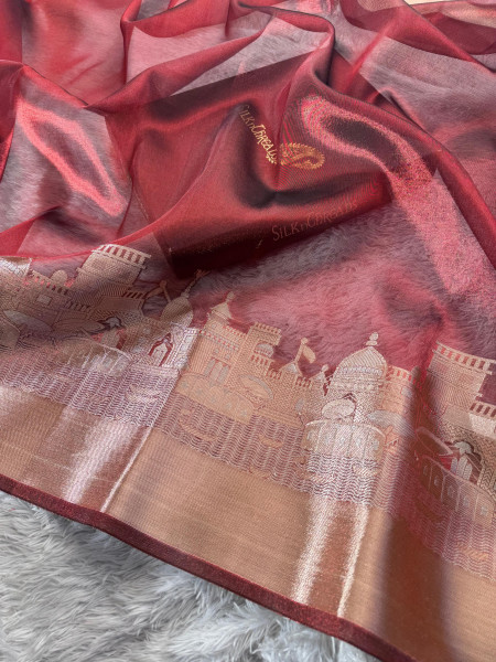 Ganga Ghat Premium Tissue Silk Saree