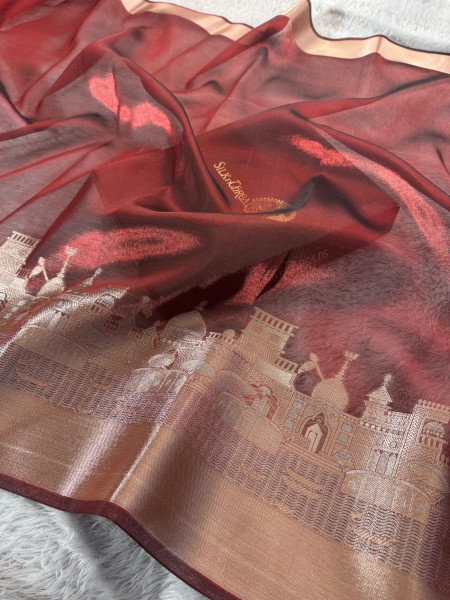 Ganga Ghat Premium Tissue Silk Saree