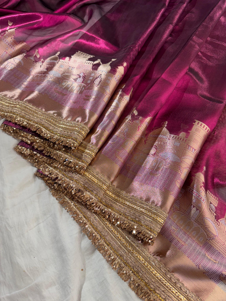 Image of Ganga Ghat Premium Tissue Silk Saree