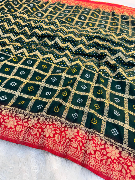 Premium Banarasi Viscose Chiffon Silk Saree