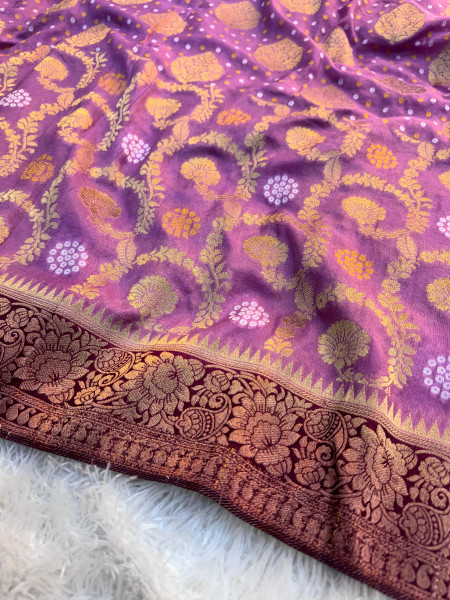 Premium Banarasi Viscose Chiffon Silk Saree