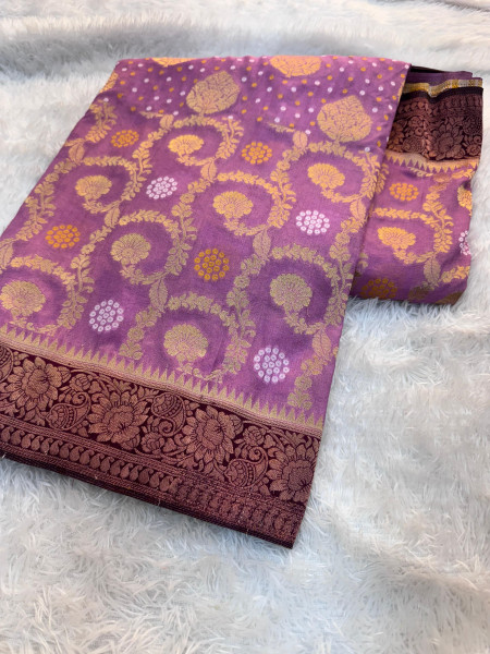 Premium Banarasi Viscose Chiffon Silk Saree