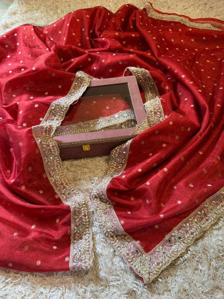 Premium Banarasi Tissue Silk Saree with Designer Border