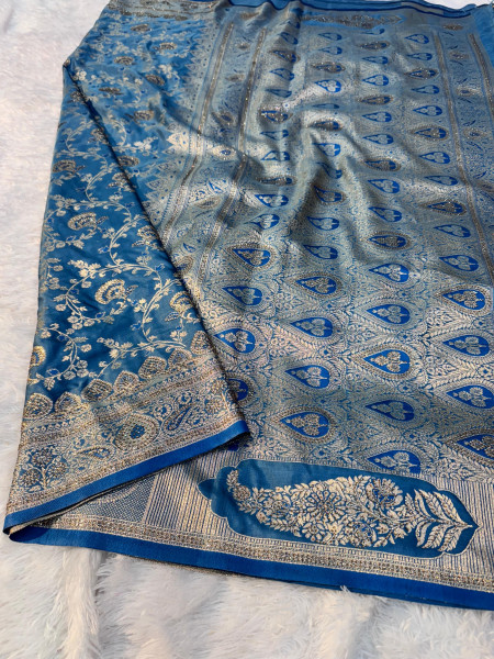 Premium Banarasi Satin Silk with a Swarovski Crystal Work