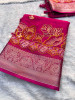 Premium Chinnon Silk Saree with Resham Embroidery Work