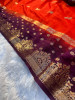 Katan Silk Meenakari Saree with Swarovski Crystal Work