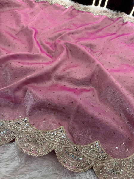 Never Seen Before Premium Tissue Silk Saree with Designer Border