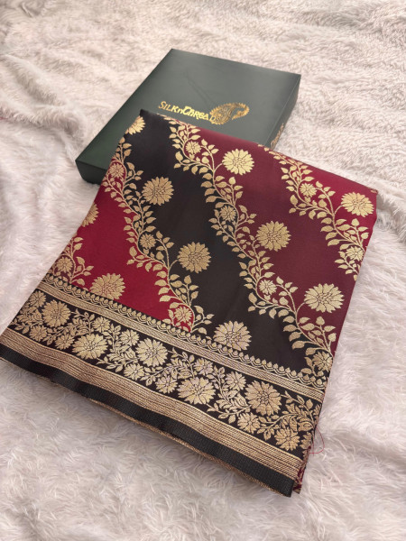 Banarasi Katan Silk Rangkat Saree With Heavy Zari Richpallu