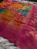 Banarasi Silk Saree With Digital Print Pattern and Swarovski Crystal Work