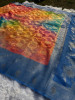 Banarasi Silk Saree With Digital Print Pattern and Swarovski Crystal Work