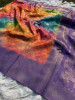Banarasi Silk Saree With Digital Print Pattern and Swarovski Crystal Work