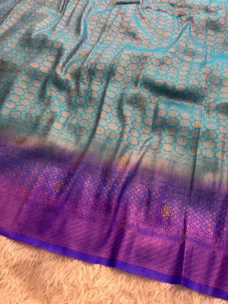 Premium Banarasi Softy Silk Saree with Swarovski Crystal Work and Tassels
