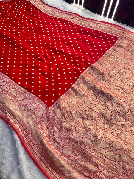Pure Khaddi Georgette Handloom Banarasi Silk Saree